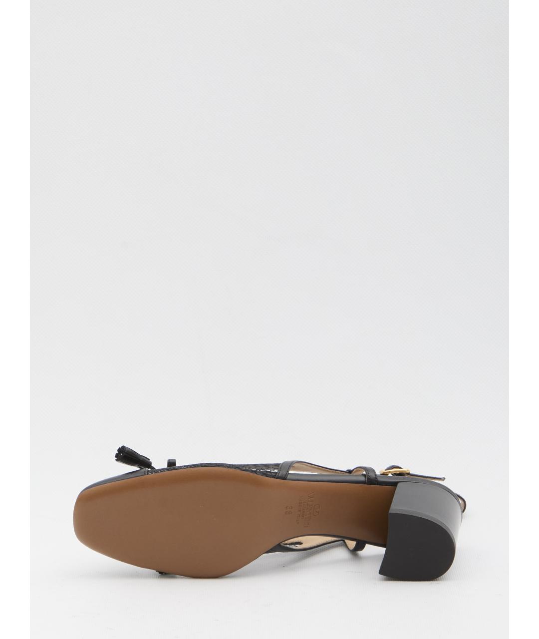 VALENTINO Черные кожаные туфли, фото 4