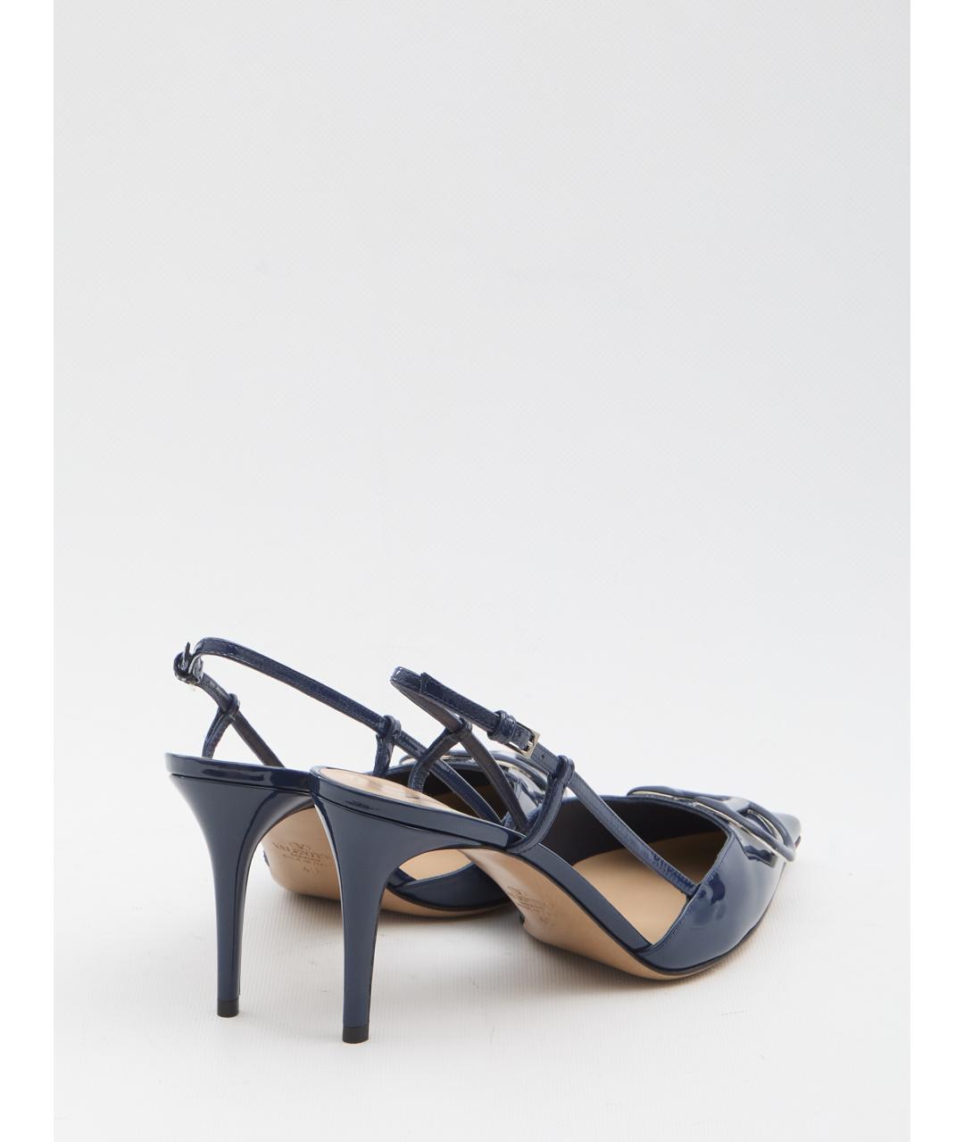 VALENTINO Синие кожаные туфли, фото 3