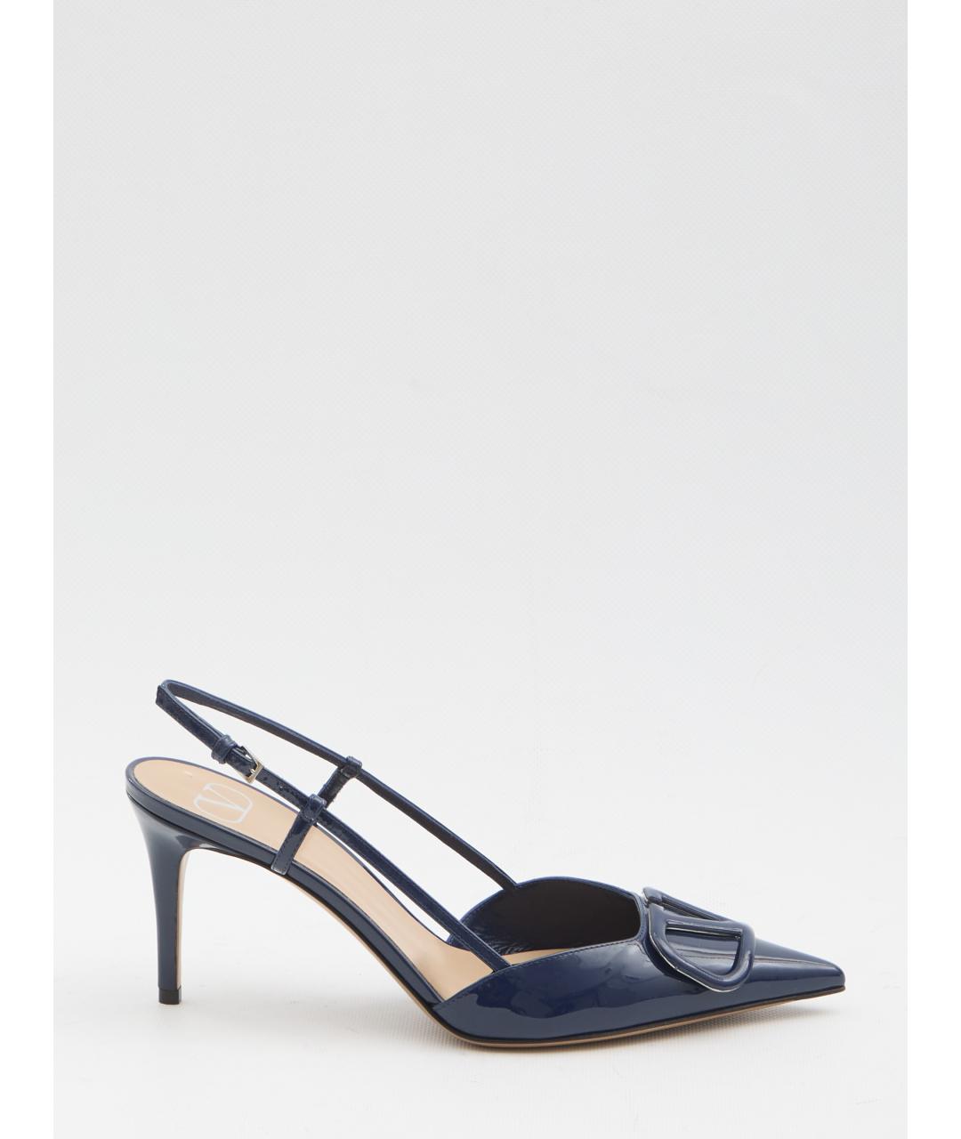 VALENTINO Синие кожаные туфли, фото 6