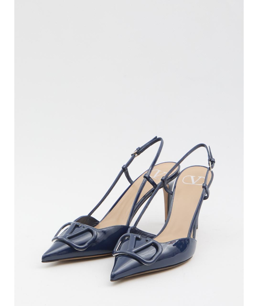 VALENTINO Синие кожаные туфли, фото 2