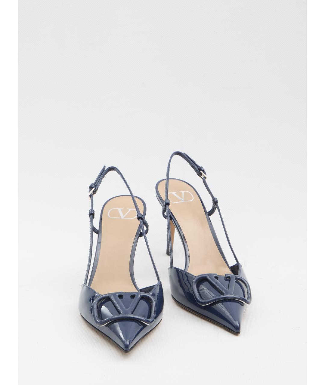 VALENTINO Синие кожаные туфли, фото 4