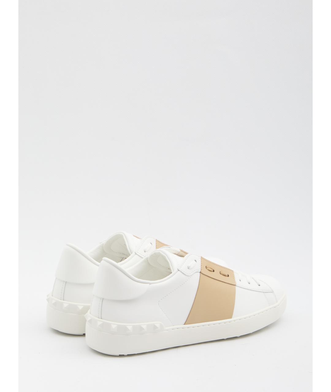 VALENTINO Белые кожаные низкие кроссовки / кеды, фото 3