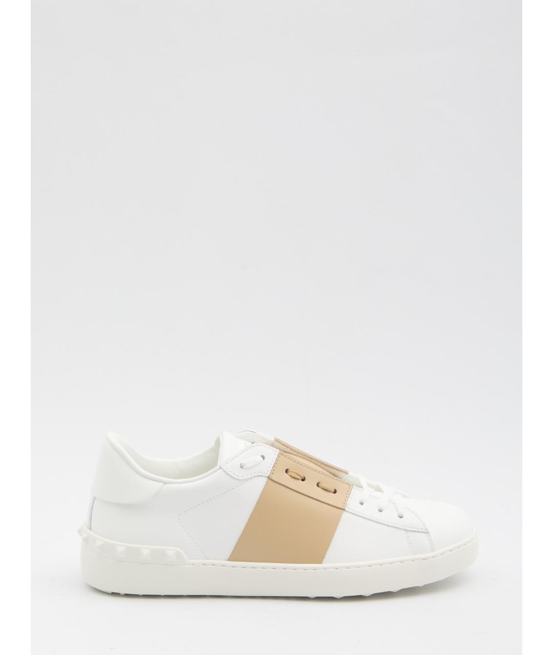 VALENTINO Белые кожаные низкие кроссовки / кеды, фото 6