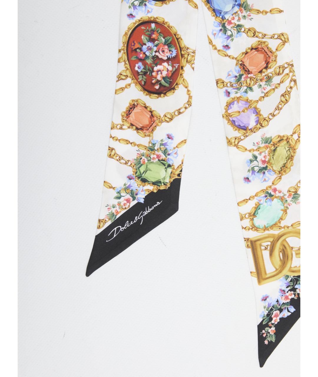 DOLCE&GABBANA Мульти шелковый шарф, фото 2