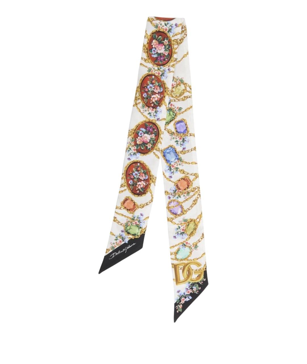 DOLCE&GABBANA Мульти шелковый шарф, фото 1