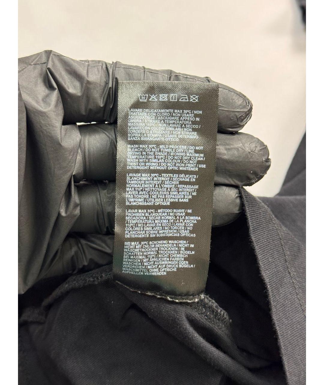 RAF SIMONS Черная хлопковая футболка, фото 7