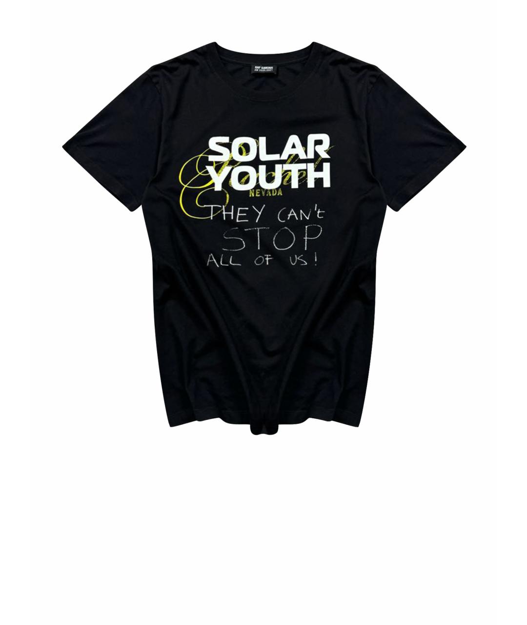 RAF SIMONS Черная хлопковая футболка, фото 1