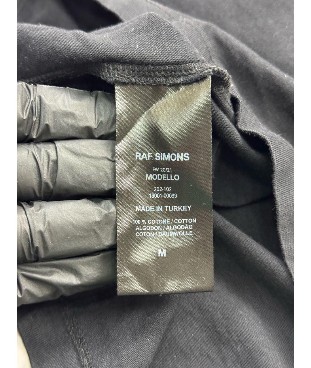 RAF SIMONS Черная хлопковая футболка, фото 6