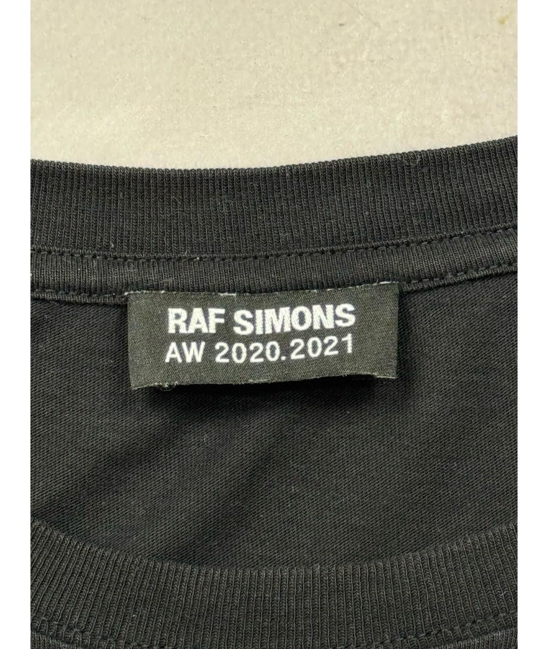 RAF SIMONS Черная хлопковая футболка, фото 5