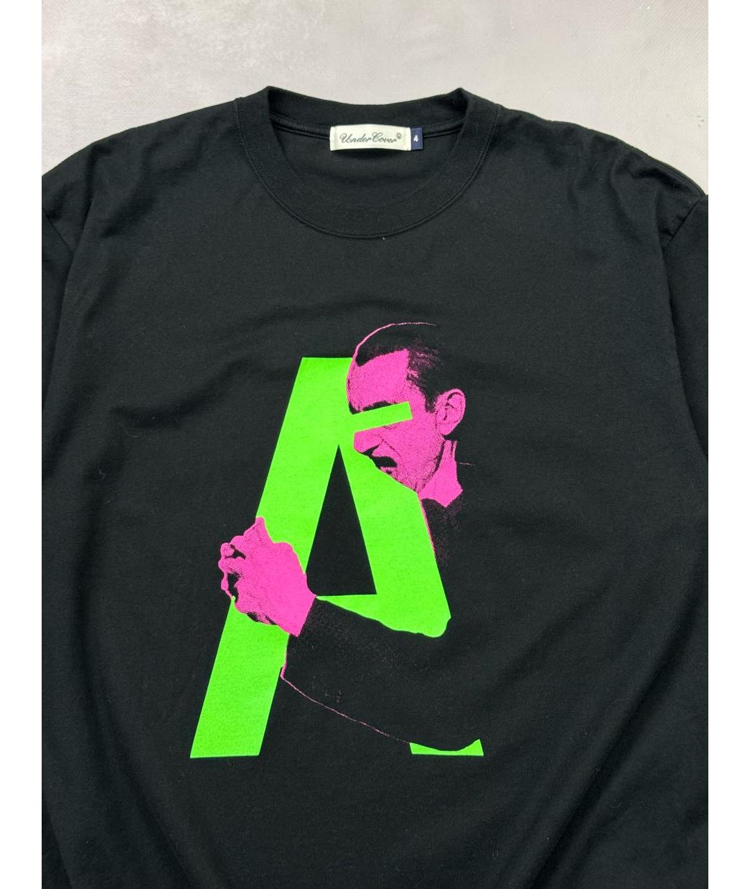 UNDERCOVER Черная хлопковая футболка, фото 2