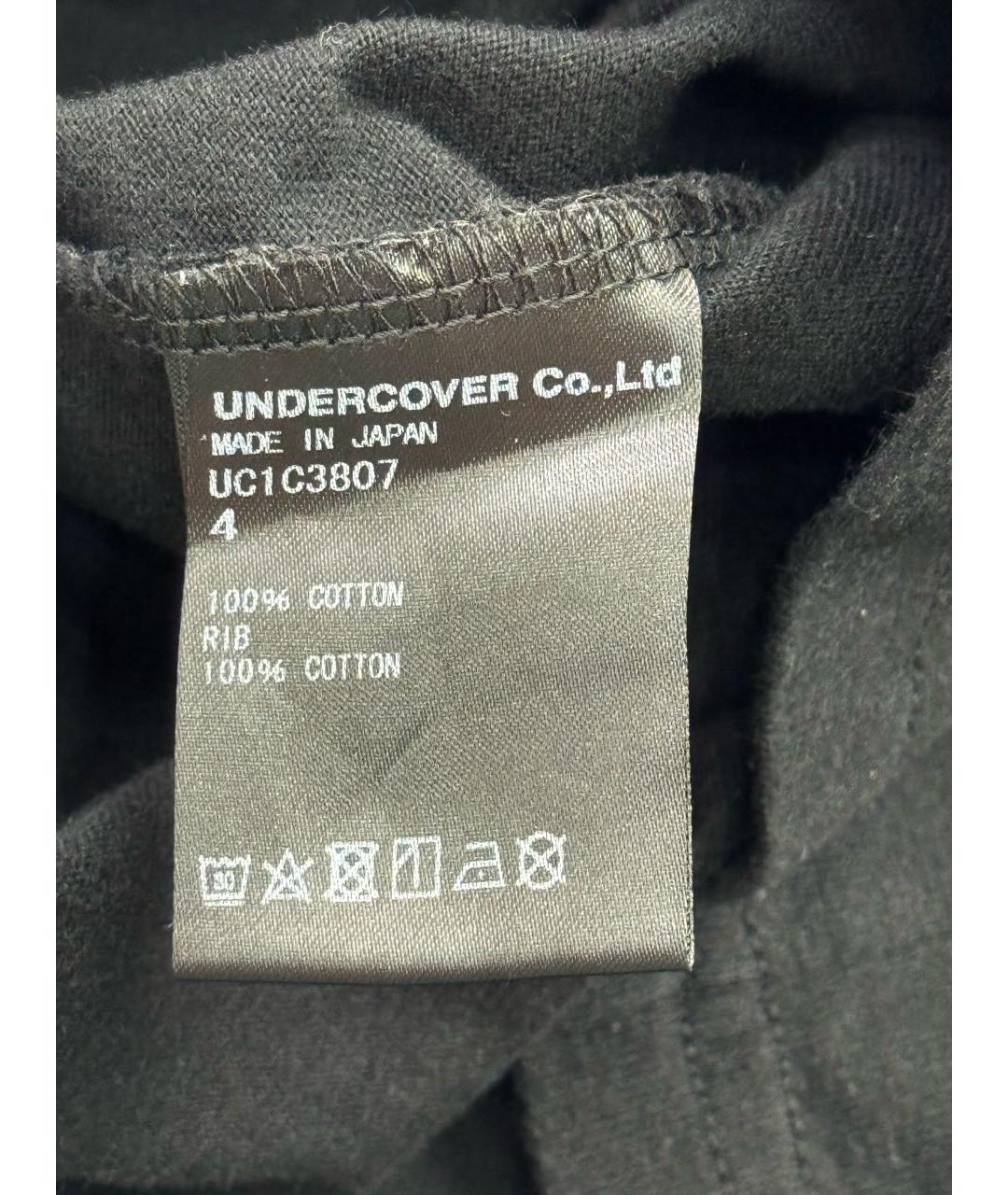 UNDERCOVER Черная хлопковая футболка, фото 6