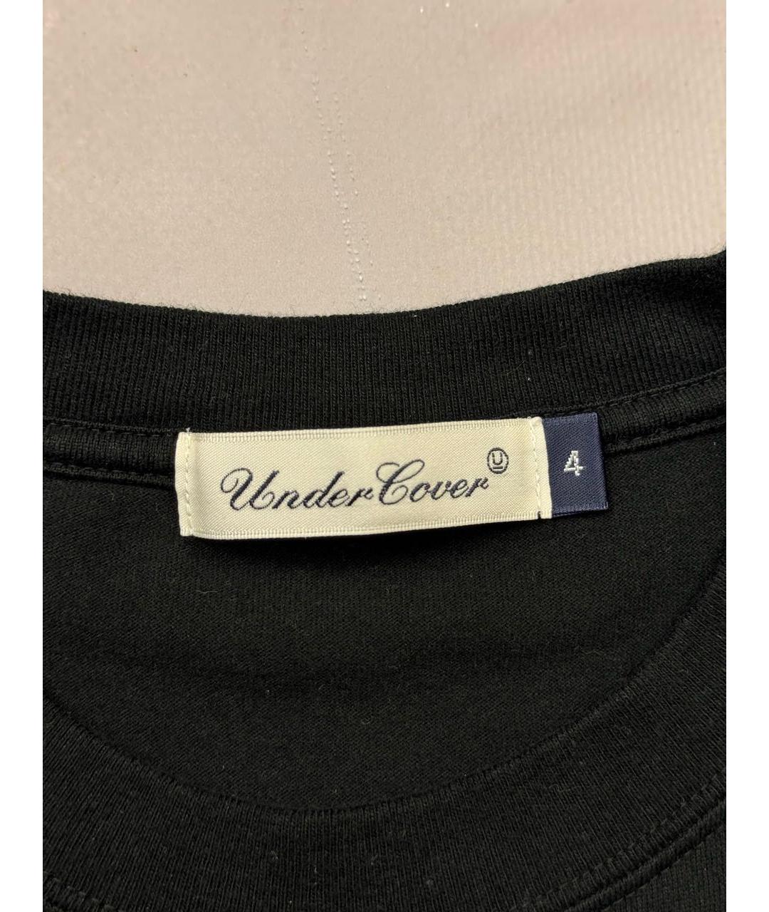 UNDERCOVER Черная хлопковая футболка, фото 5