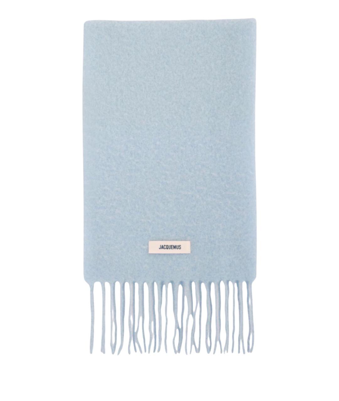 JACQUEMUS Голубой шерстяной шарф, фото 1