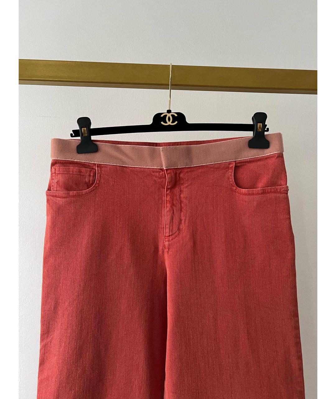 CHANEL Красные прямые джинсы, фото 3