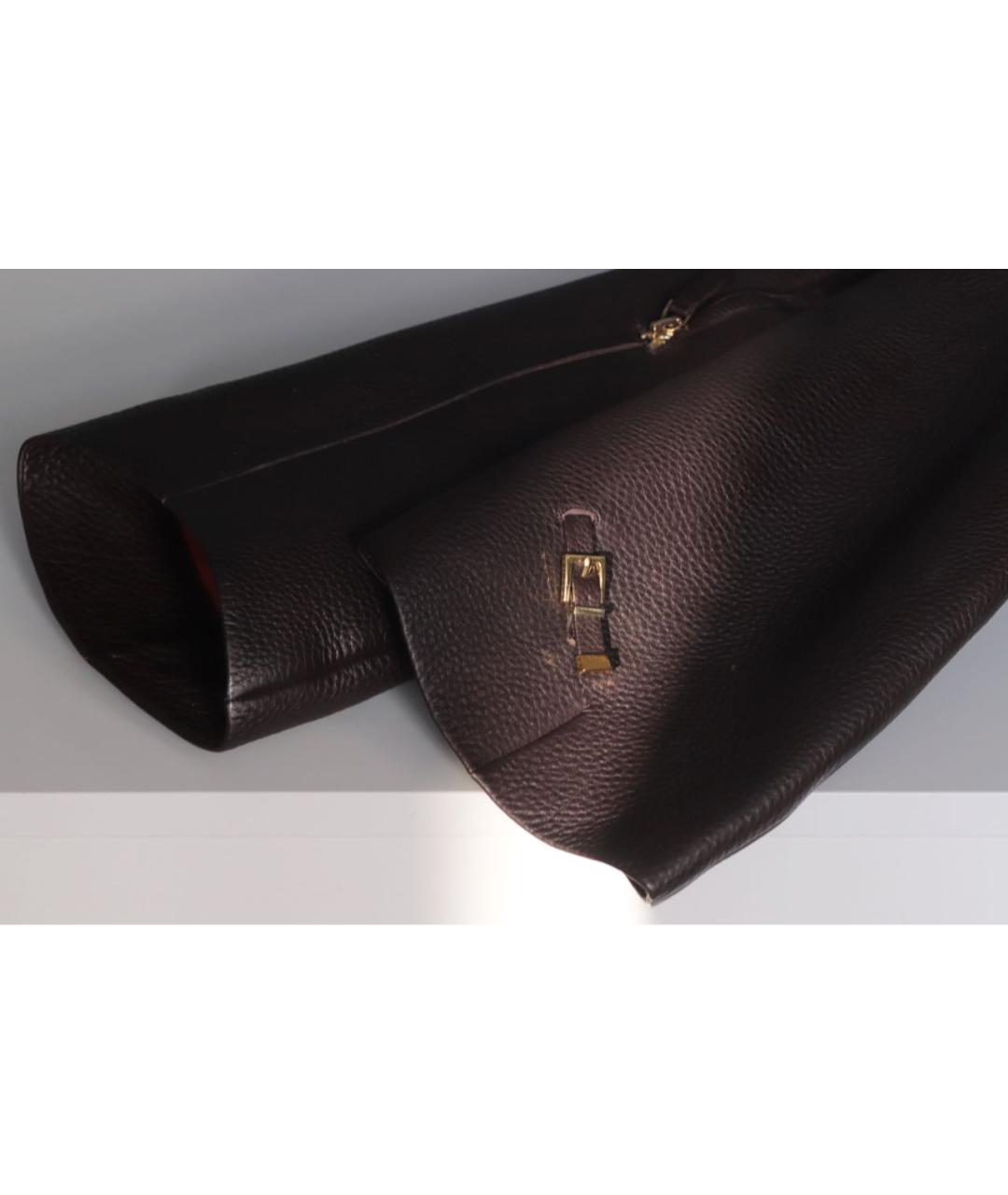 SANTONI Коричневые кожаные сапоги, фото 6