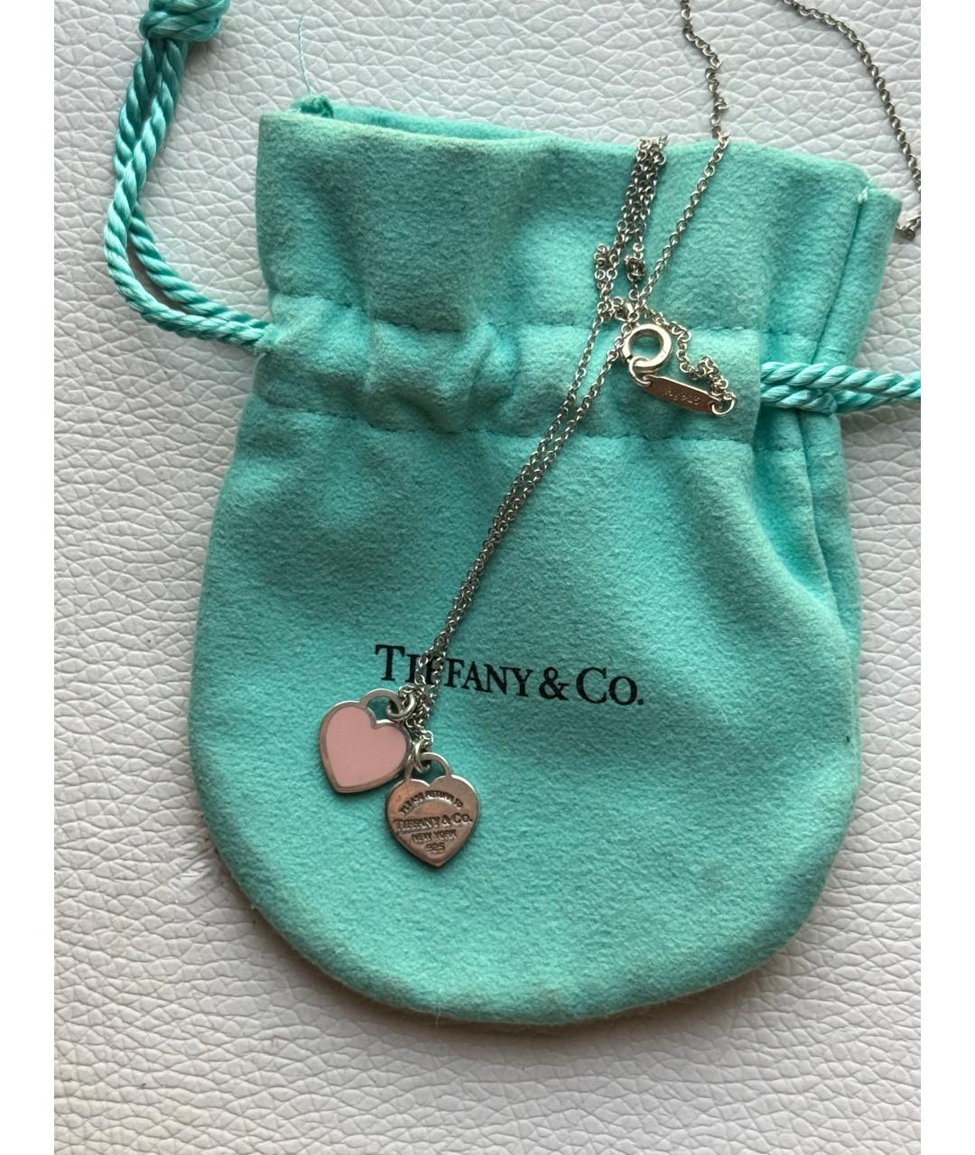 TIFFANY&CO Розовое серебряное колье, фото 2