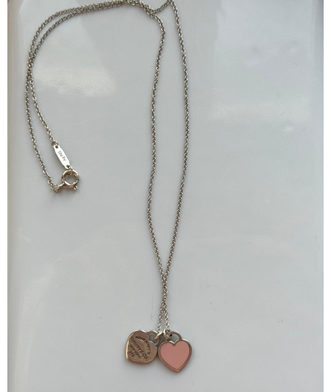 TIFFANY&CO Розовое серебряное колье, фото 6