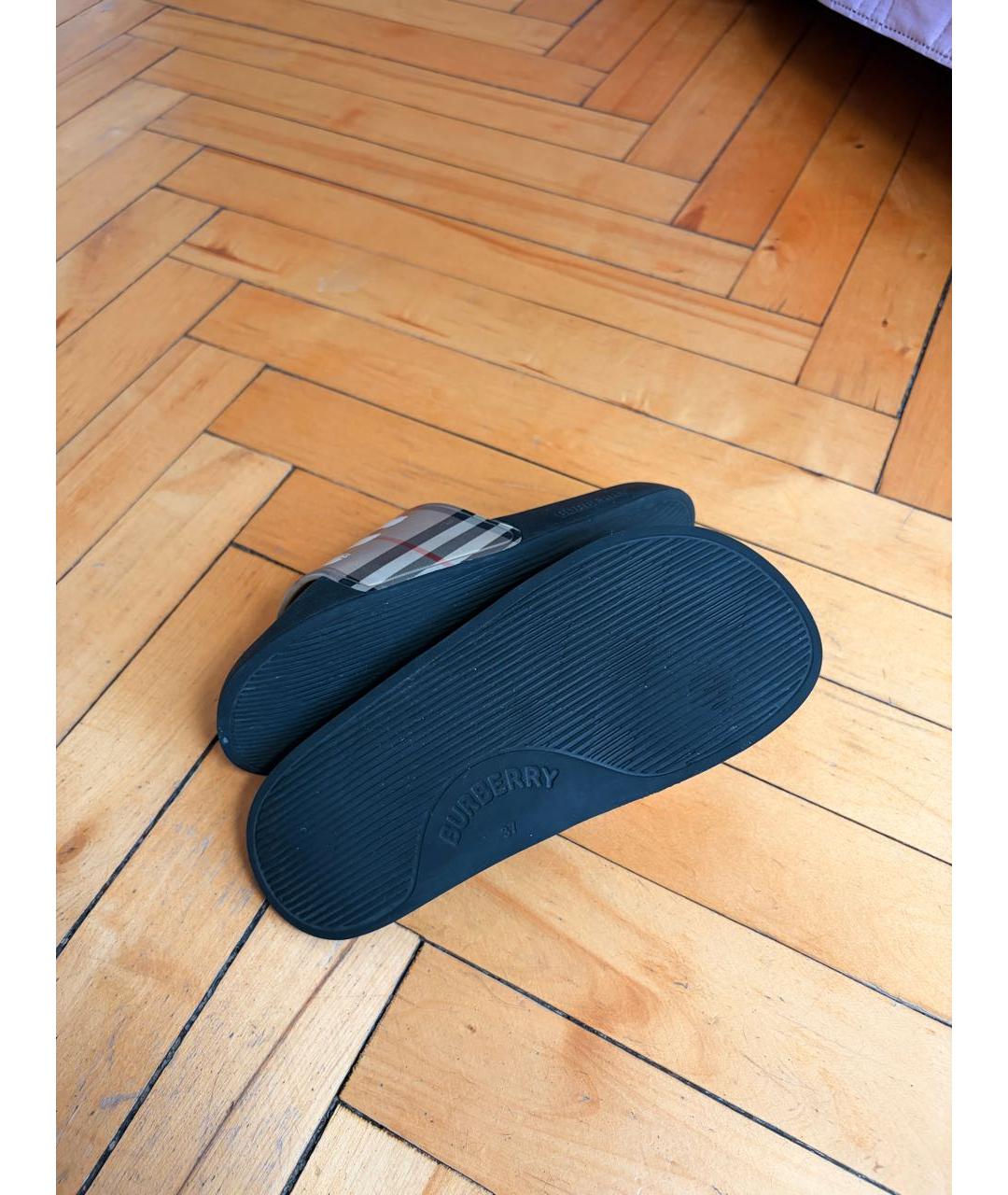 BURBERRY Мульти резиновые шлепанцы, фото 3