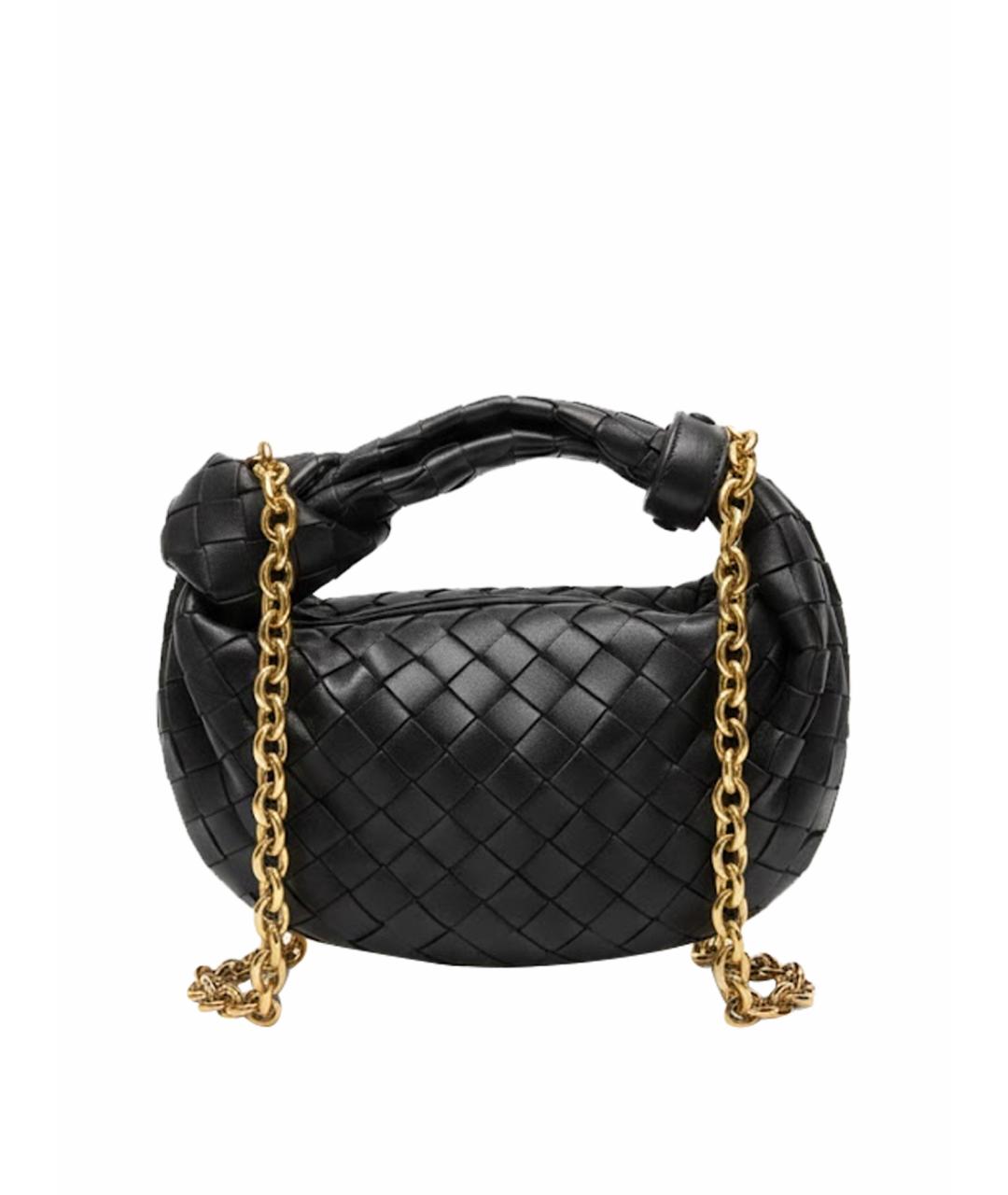 BOTTEGA VENETA Черная кожаная сумка через плечо, фото 1