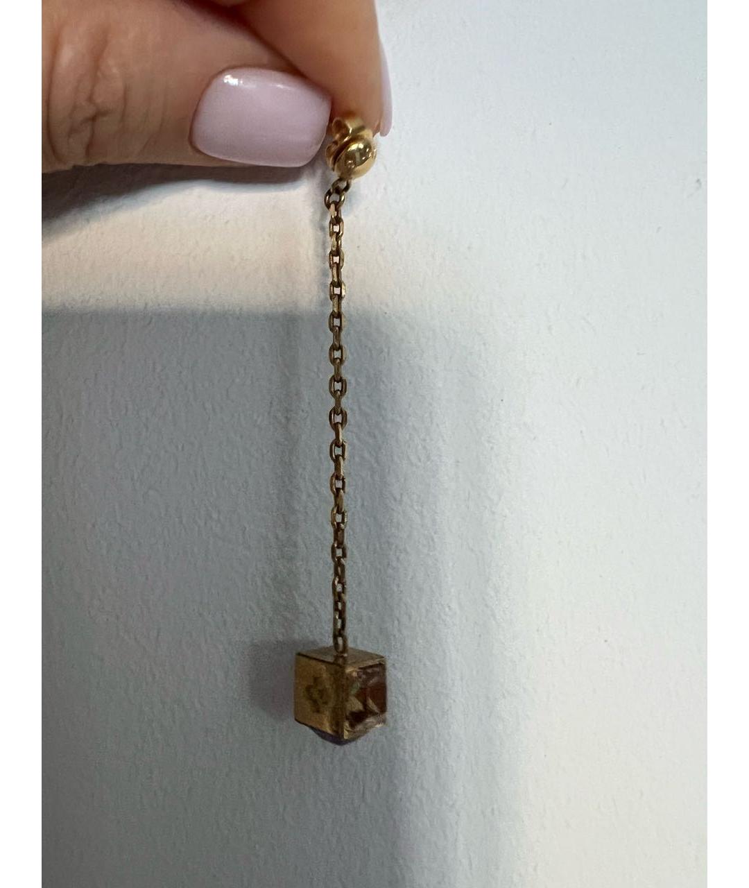 LOUIS VUITTON Золотые металлические серьги, фото 5