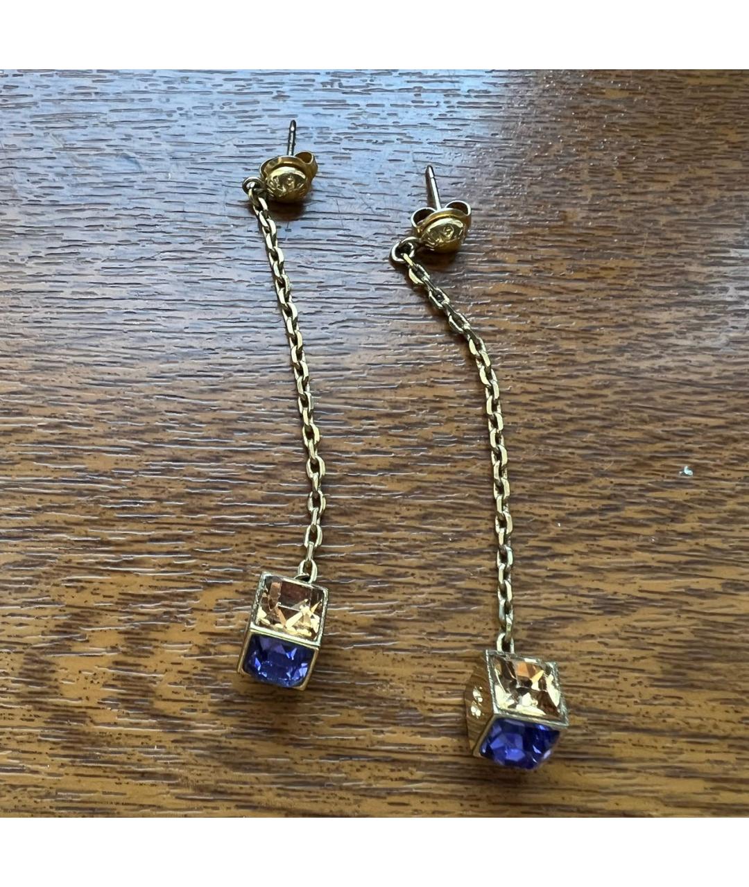 LOUIS VUITTON Золотые металлические серьги, фото 8