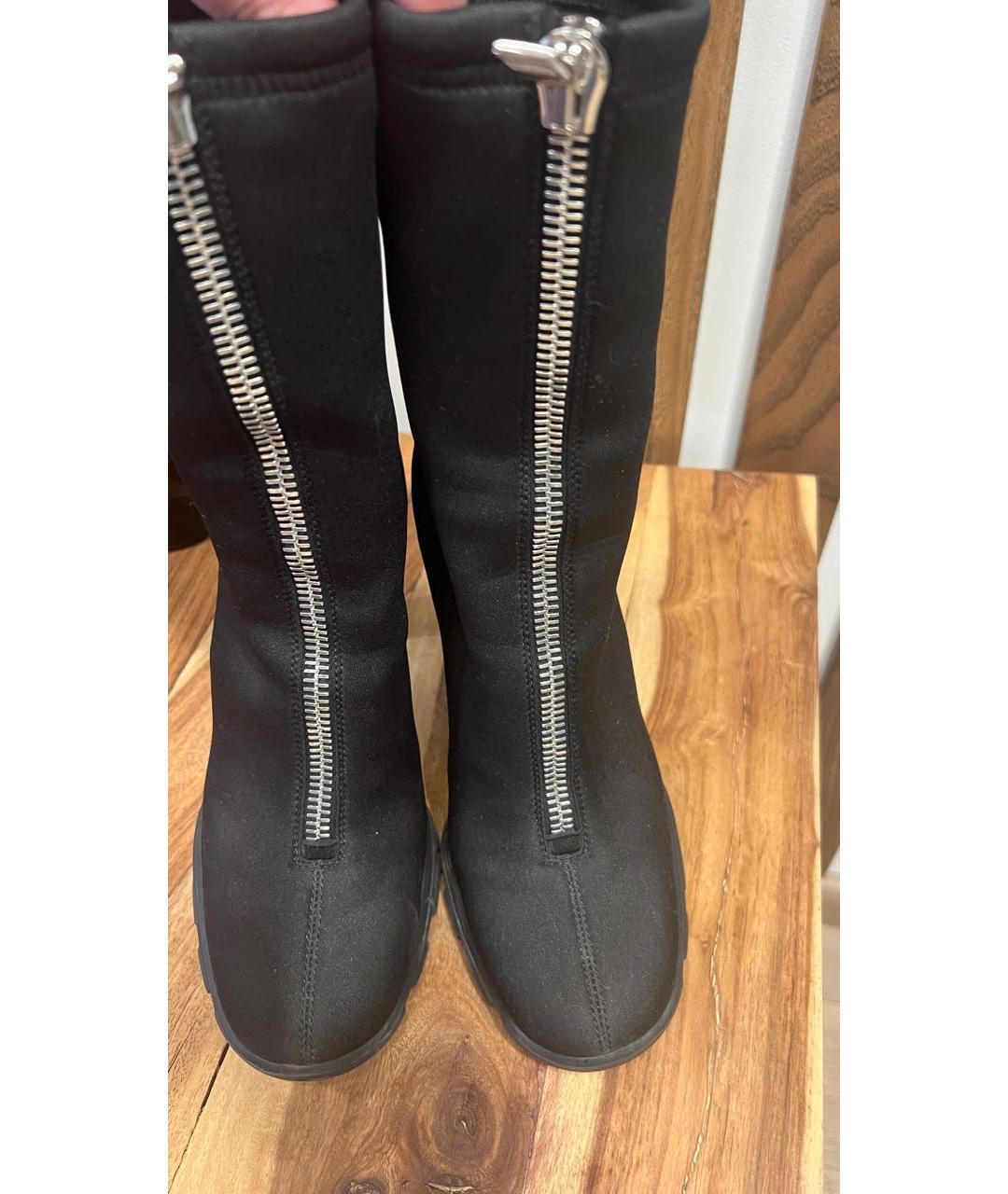 ALEXANDER MCQUEEN Черные синтетические ботильоны, фото 2