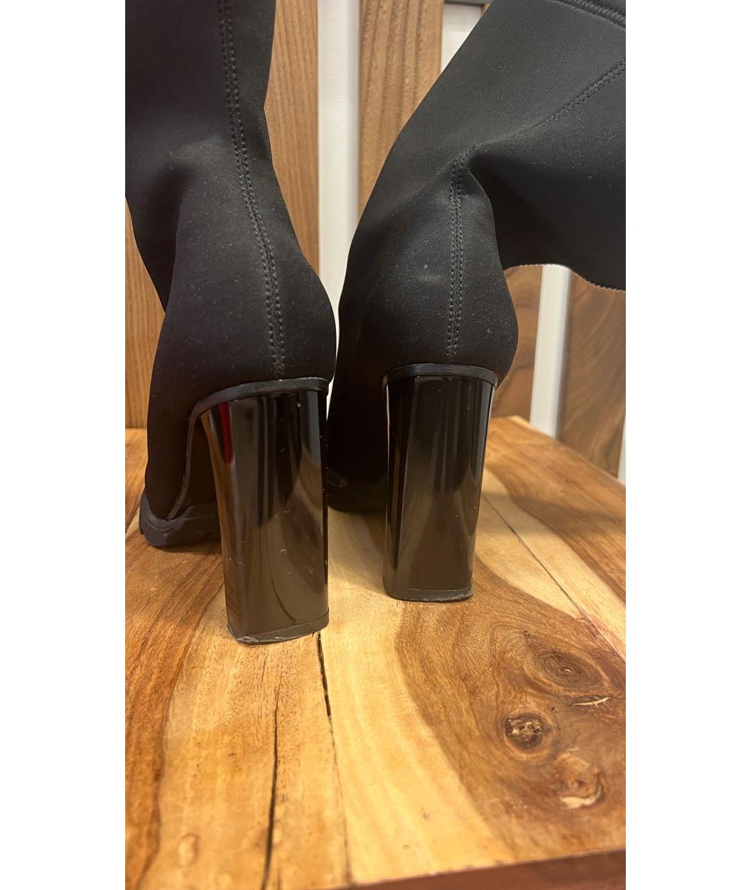 ALEXANDER MCQUEEN Черные синтетические ботильоны, фото 4