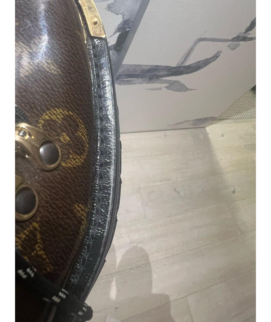 LOUIS VUITTON Коричневые ботинки из лакированной кожи, фото 6