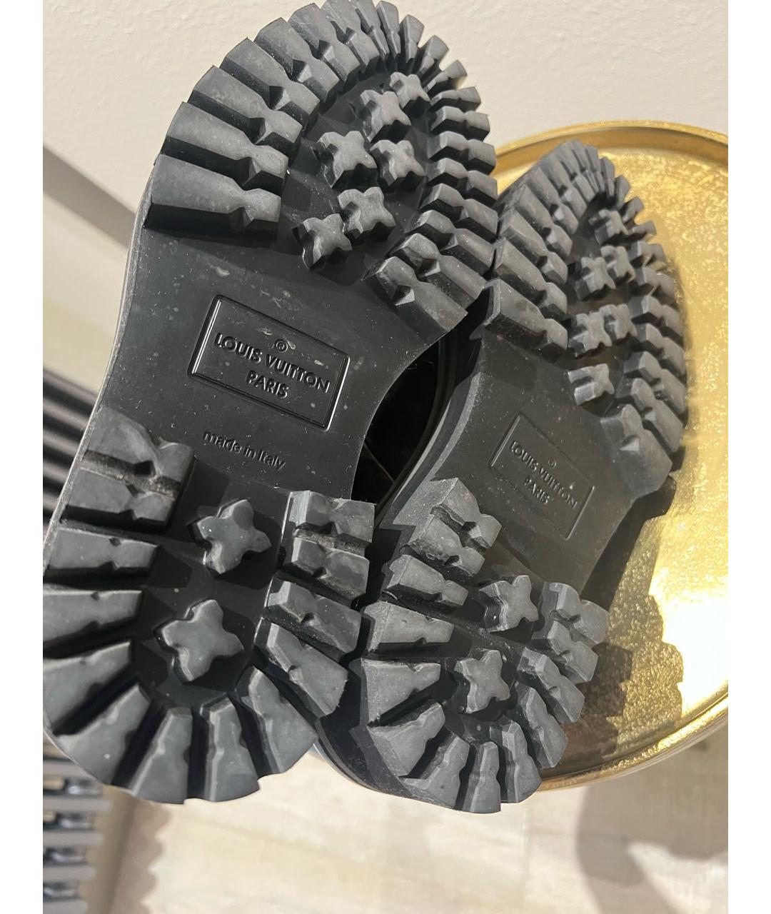 LOUIS VUITTON Коричневые ботинки из лакированной кожи, фото 4