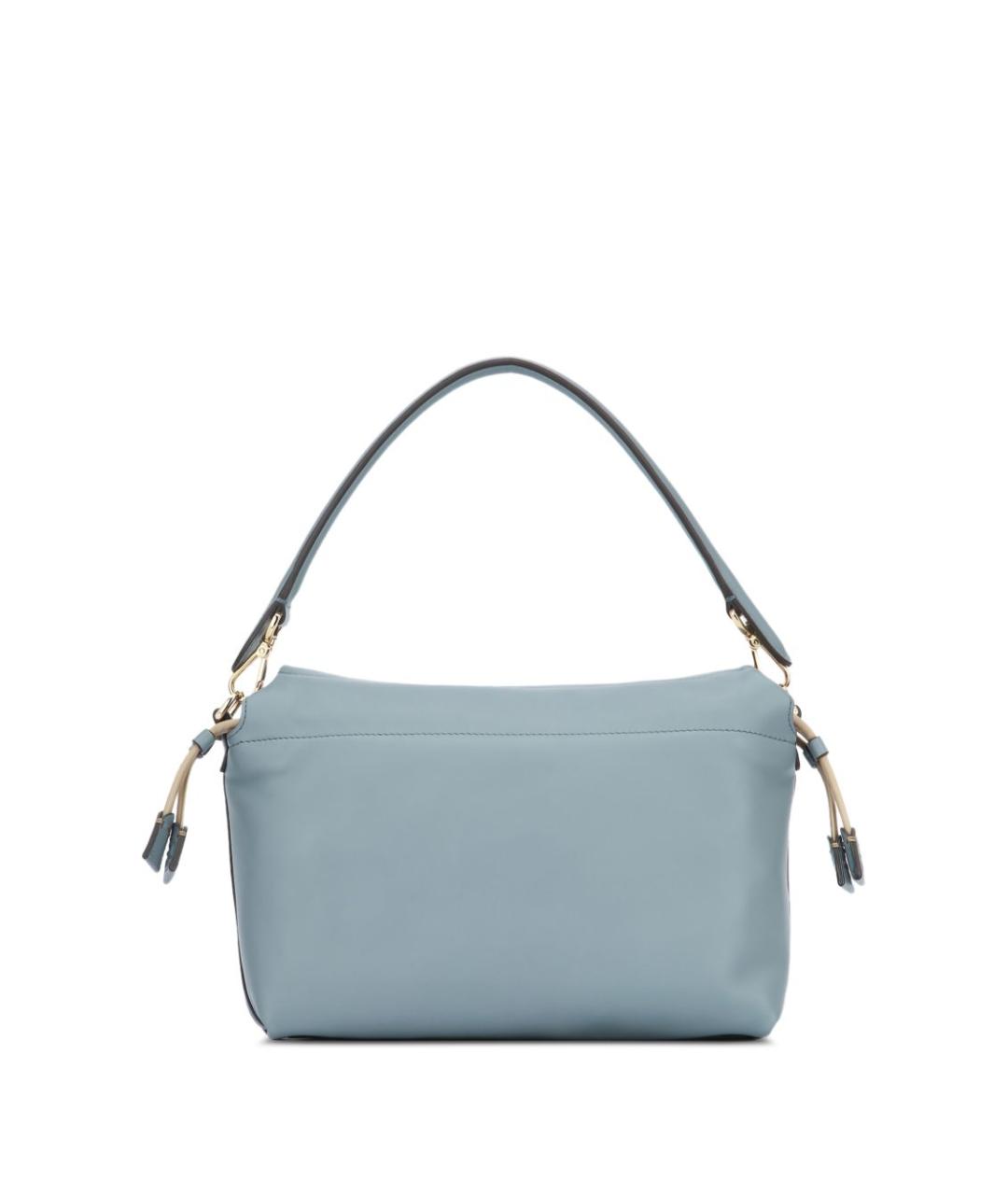 FENDI Голубая кожаная сумка через плечо, фото 3