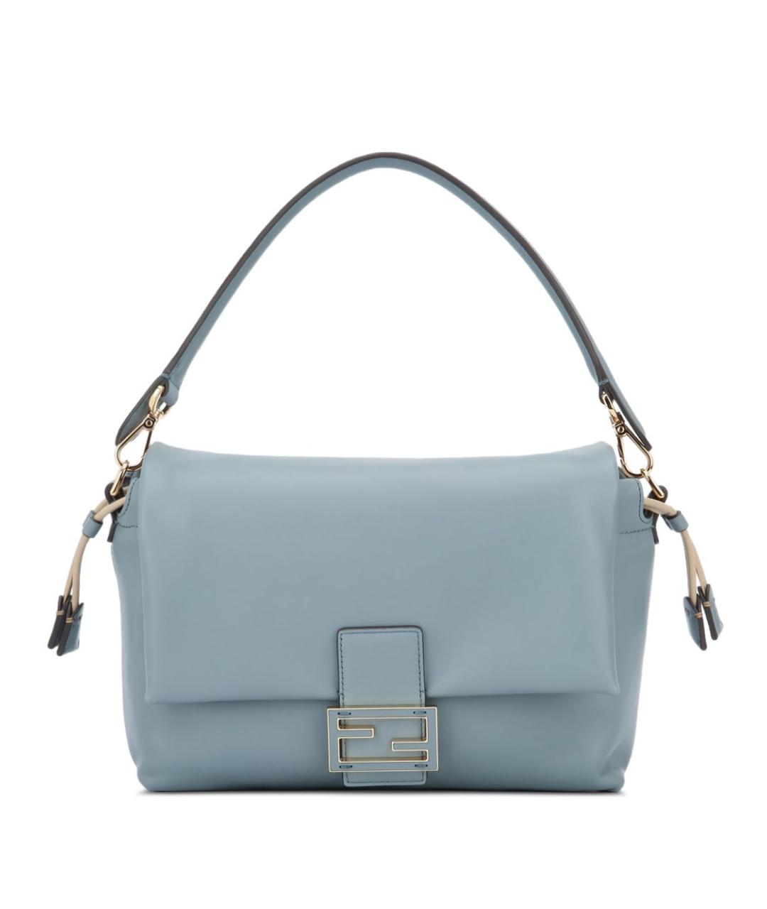 FENDI Голубая кожаная сумка через плечо, фото 1