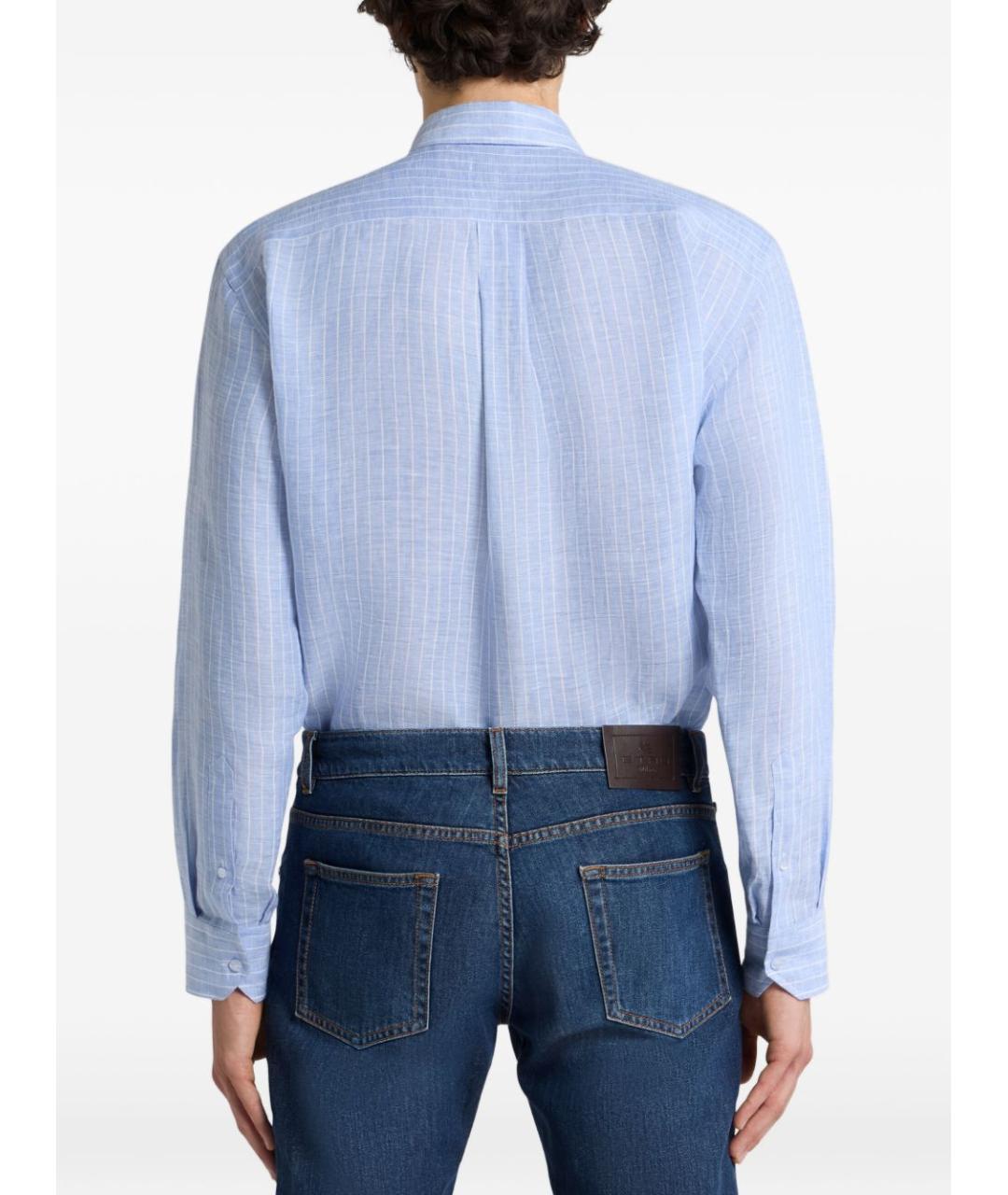 ETRO Голубая кэжуал рубашка, фото 3