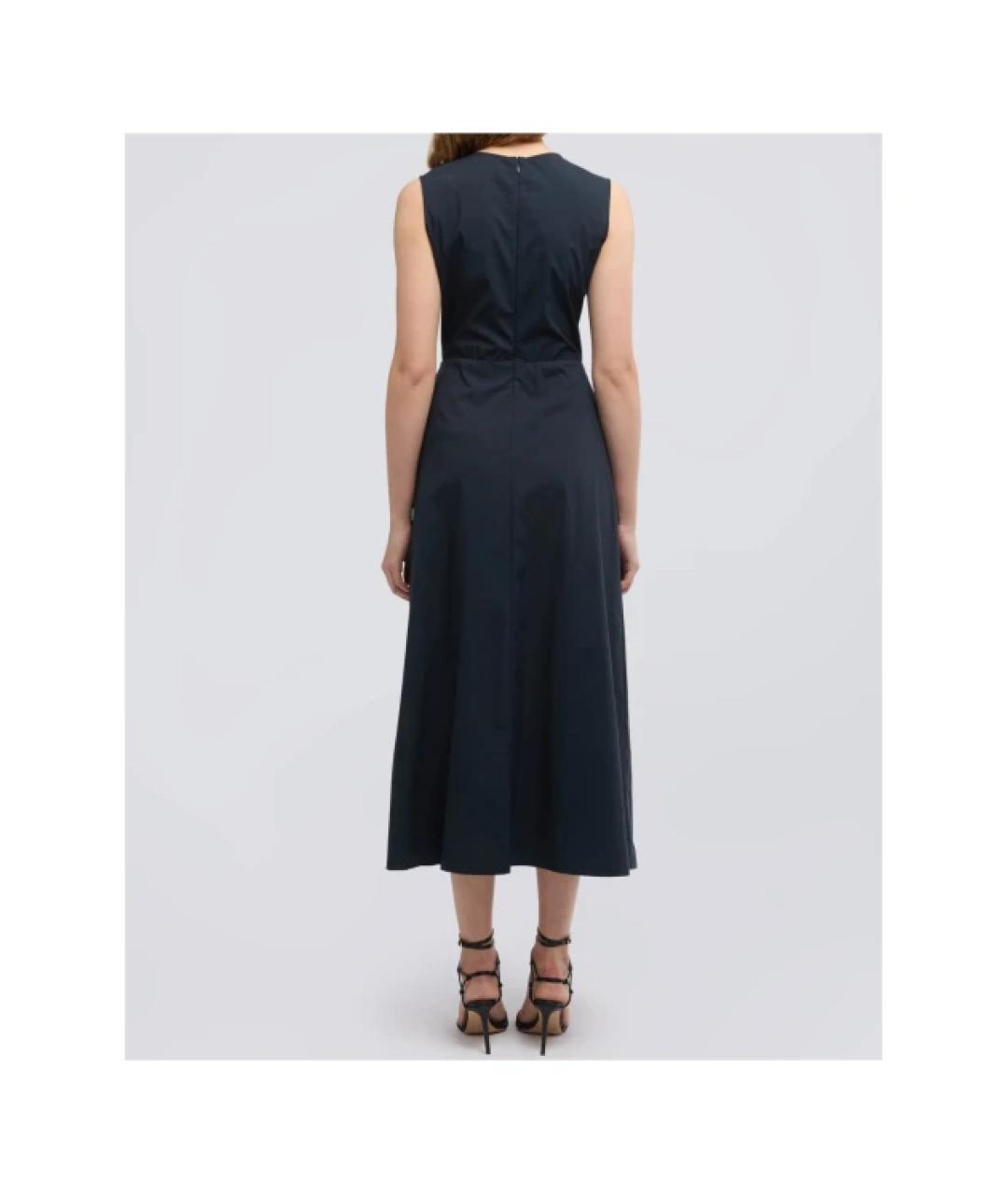 ASPESI Темно-синее хлопковое платье, фото 4