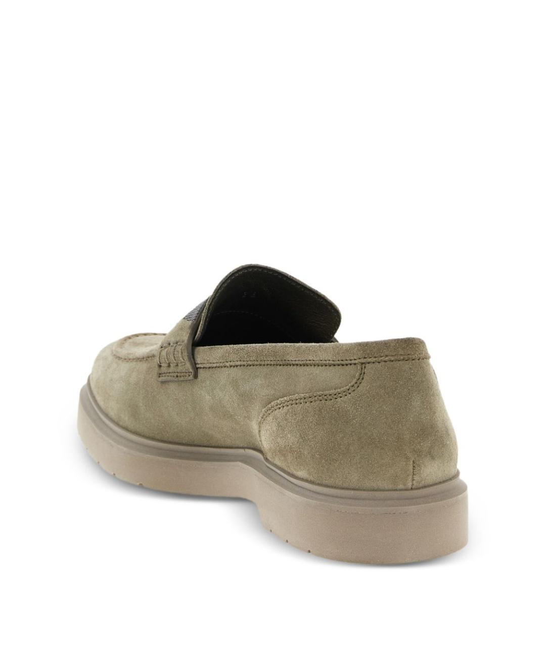 BRUNELLO CUCINELLI Бежевые замшевые лоферы, фото 4