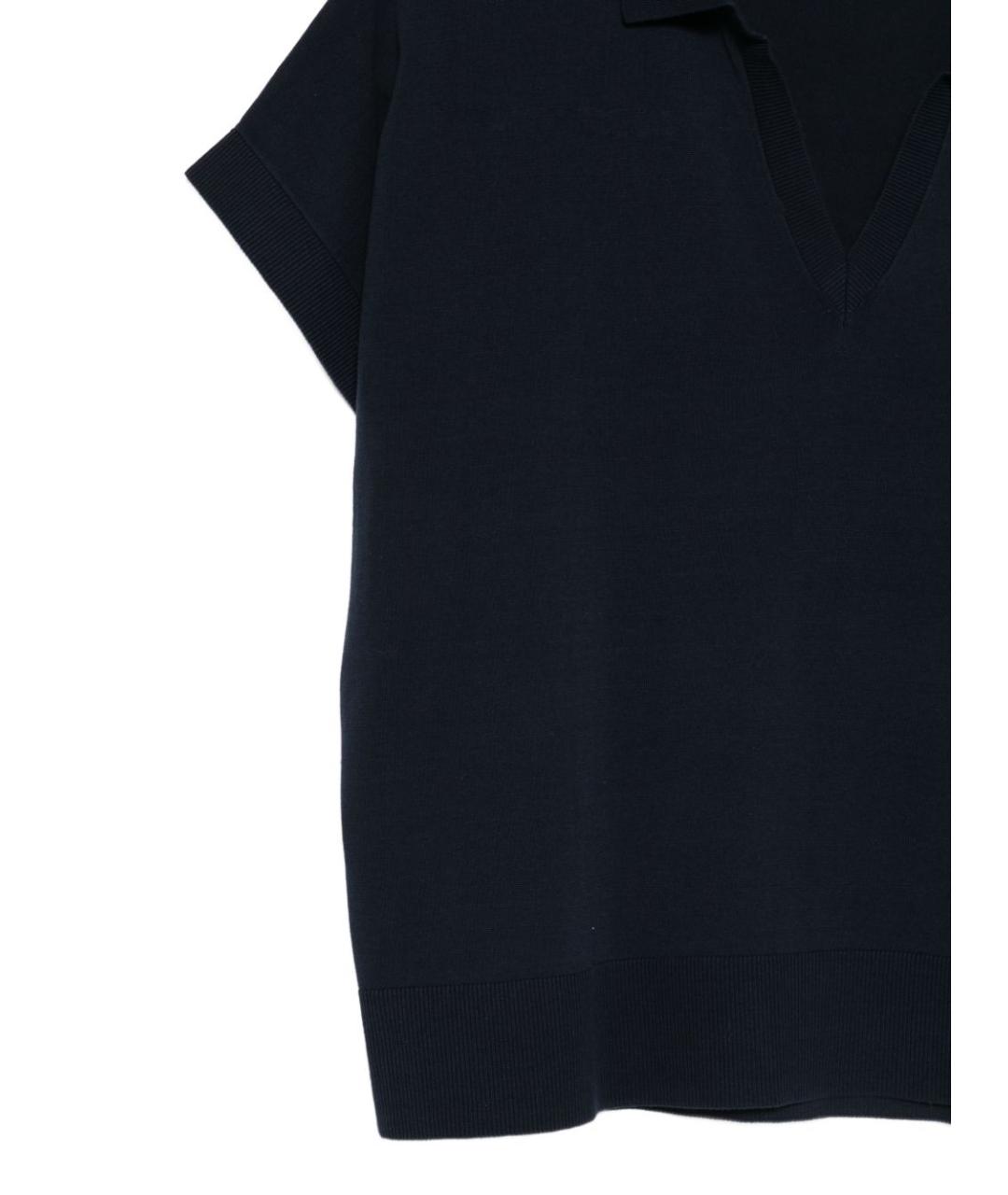 ASPESI Темно-синяя хлопковая футболка, фото 3