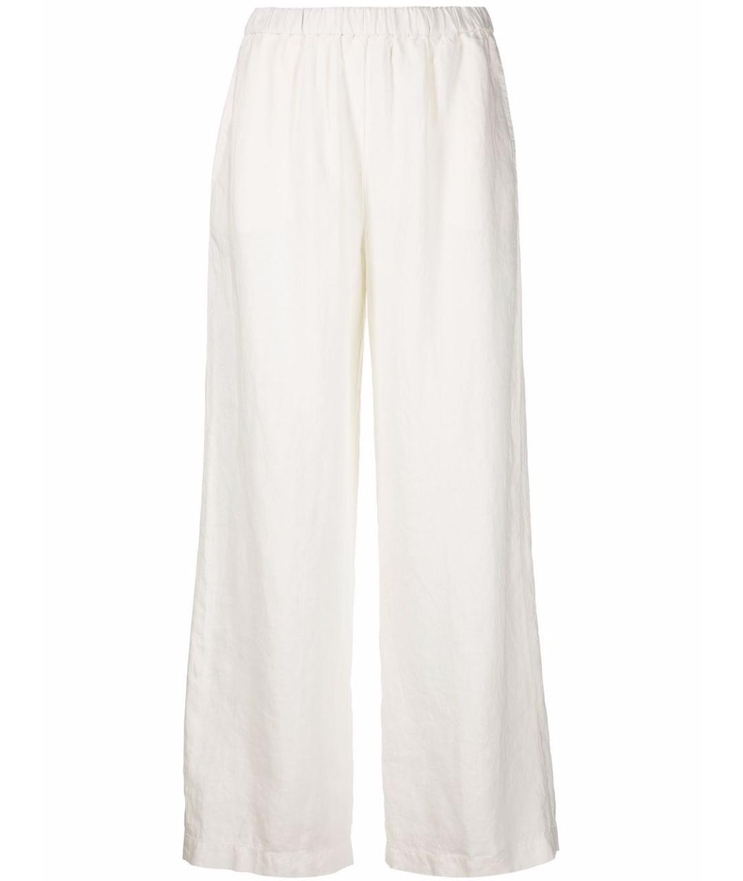 ASPESI Белые льняные прямые брюки, фото 1