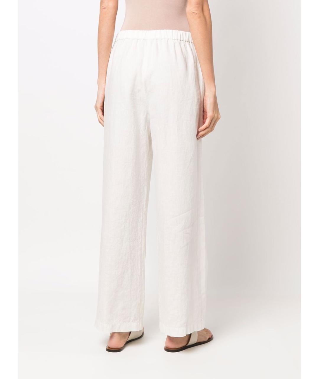 ASPESI Белые льняные прямые брюки, фото 4