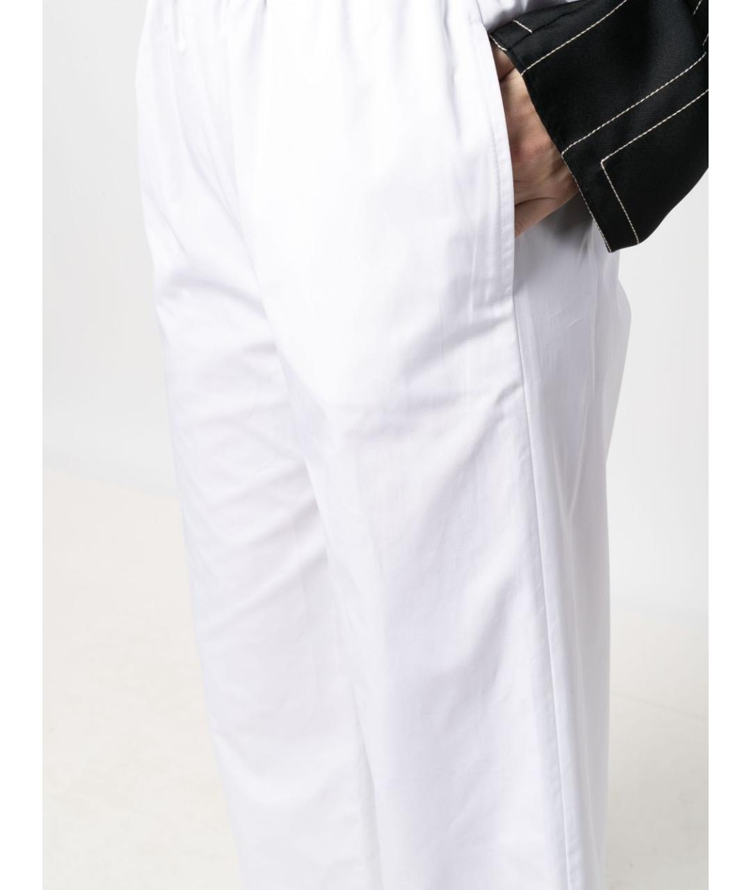 ASPESI Белые хлопковые прямые брюки, фото 5