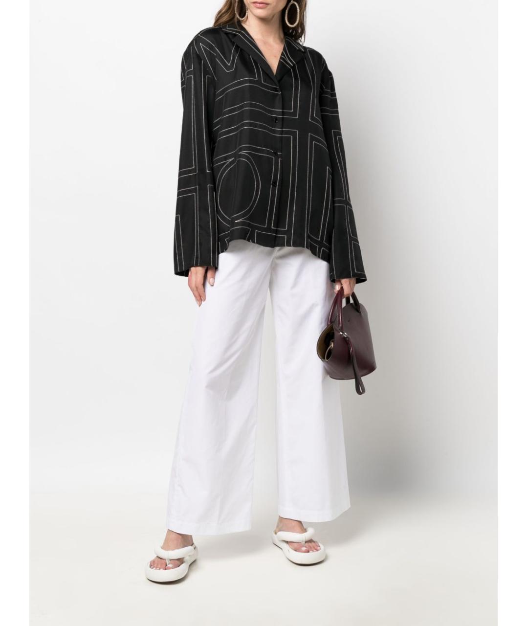 ASPESI Белые хлопковые прямые брюки, фото 2