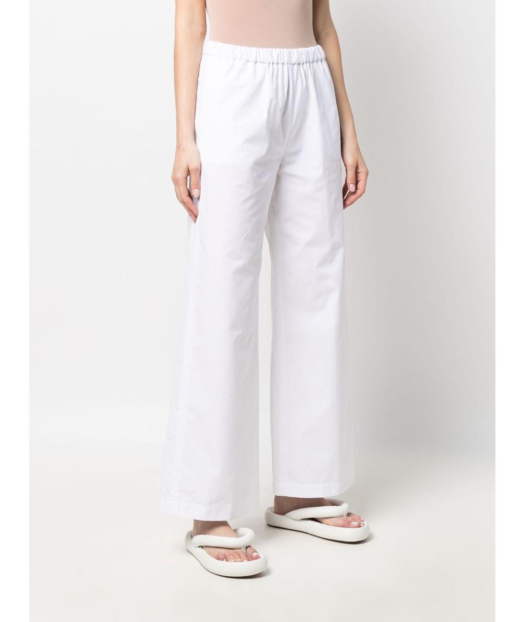 ASPESI Белые хлопковые прямые брюки, фото 3