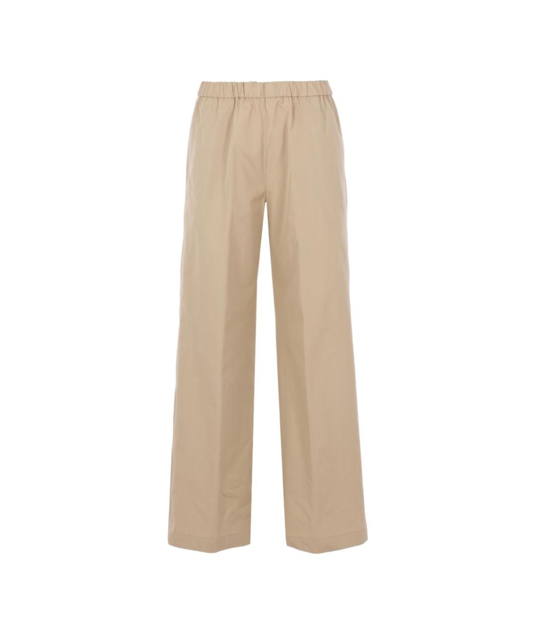 ASPESI Бежевые хлопковые прямые брюки, фото 1