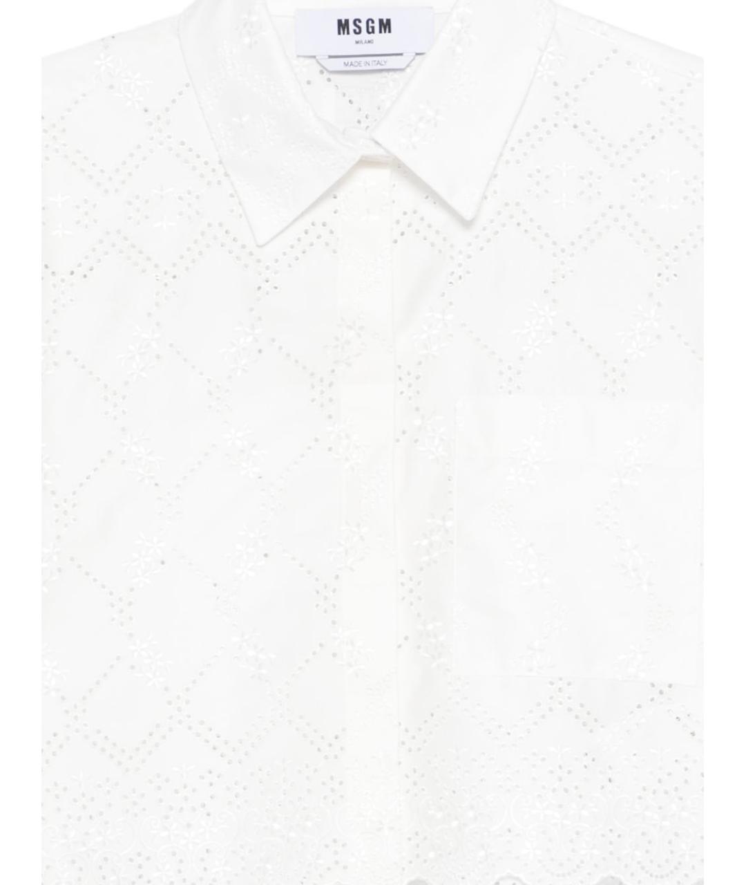 MSGM Белая хлопковая рубашка, фото 3