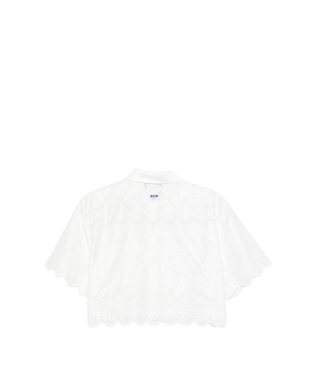 MSGM Белая хлопковая рубашка, фото 2