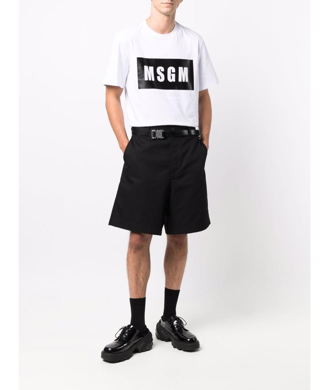 MSGM Белая хлопковая футболка, фото 2