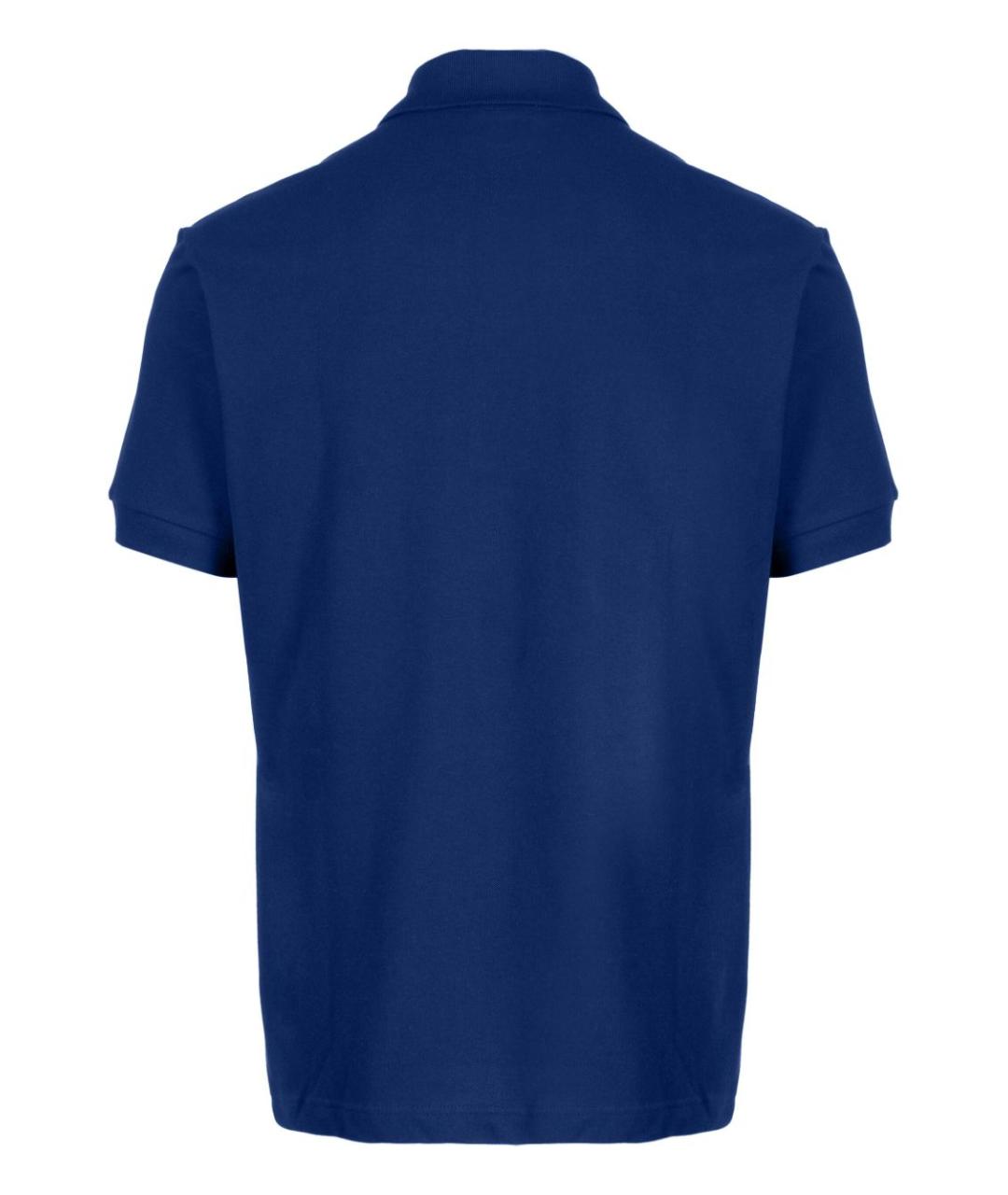 LACOSTE Синее хлопковое поло с коротким рукавом, фото 2