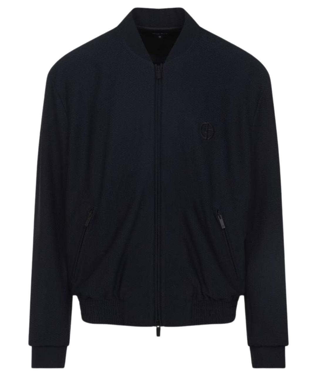 GIORGIO ARMANI Темно-синяя полиамидовая куртка, фото 1