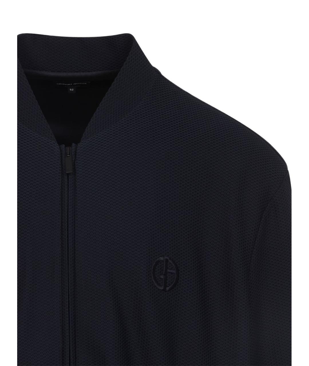 GIORGIO ARMANI Темно-синяя полиамидовая куртка, фото 3