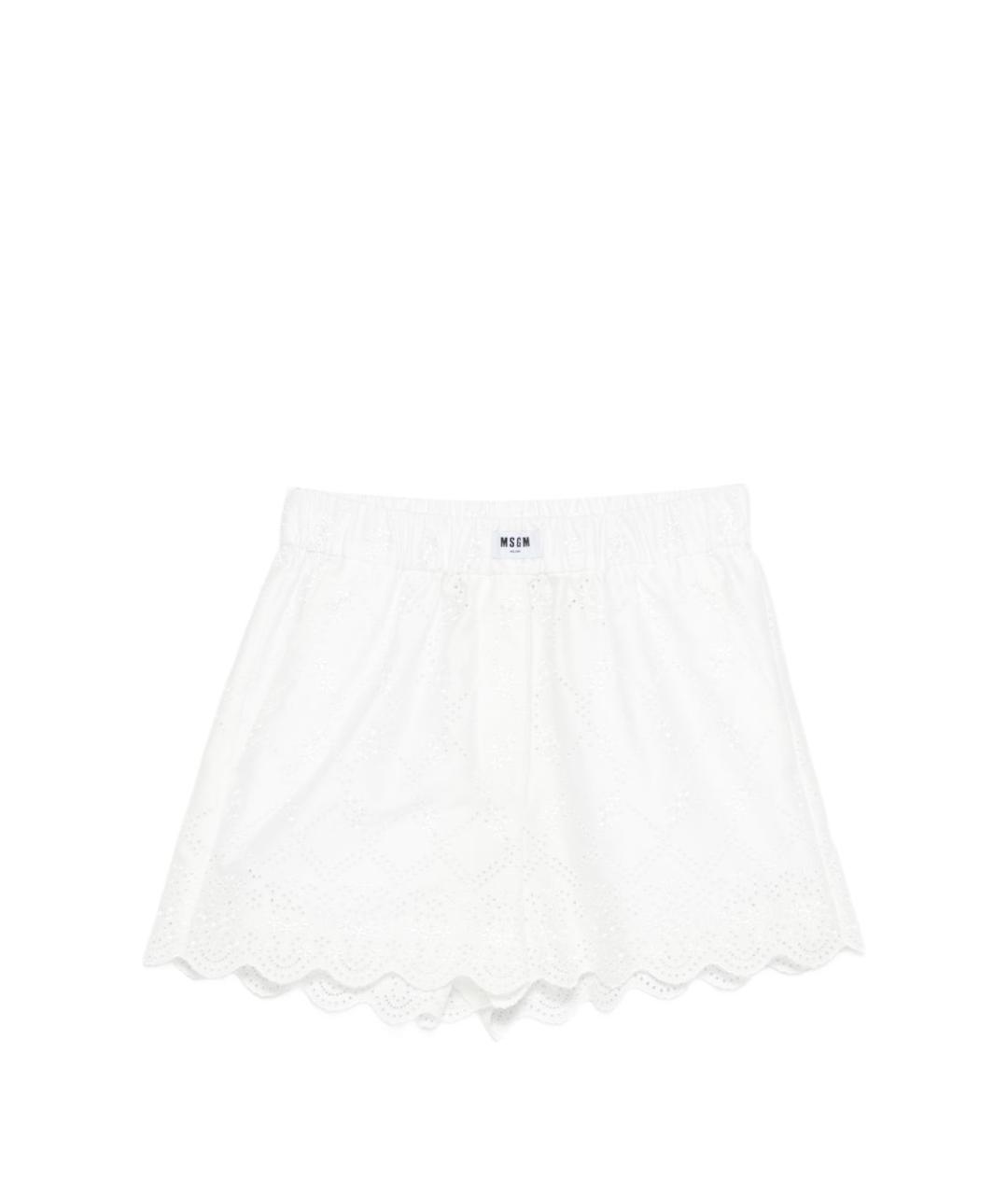 MSGM Белые хлопковые шорты, фото 1
