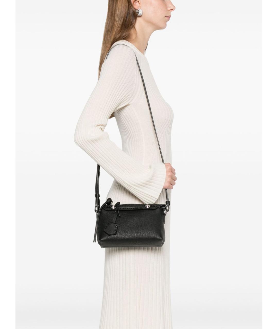 FENDI Черная кожаная сумка через плечо, фото 3