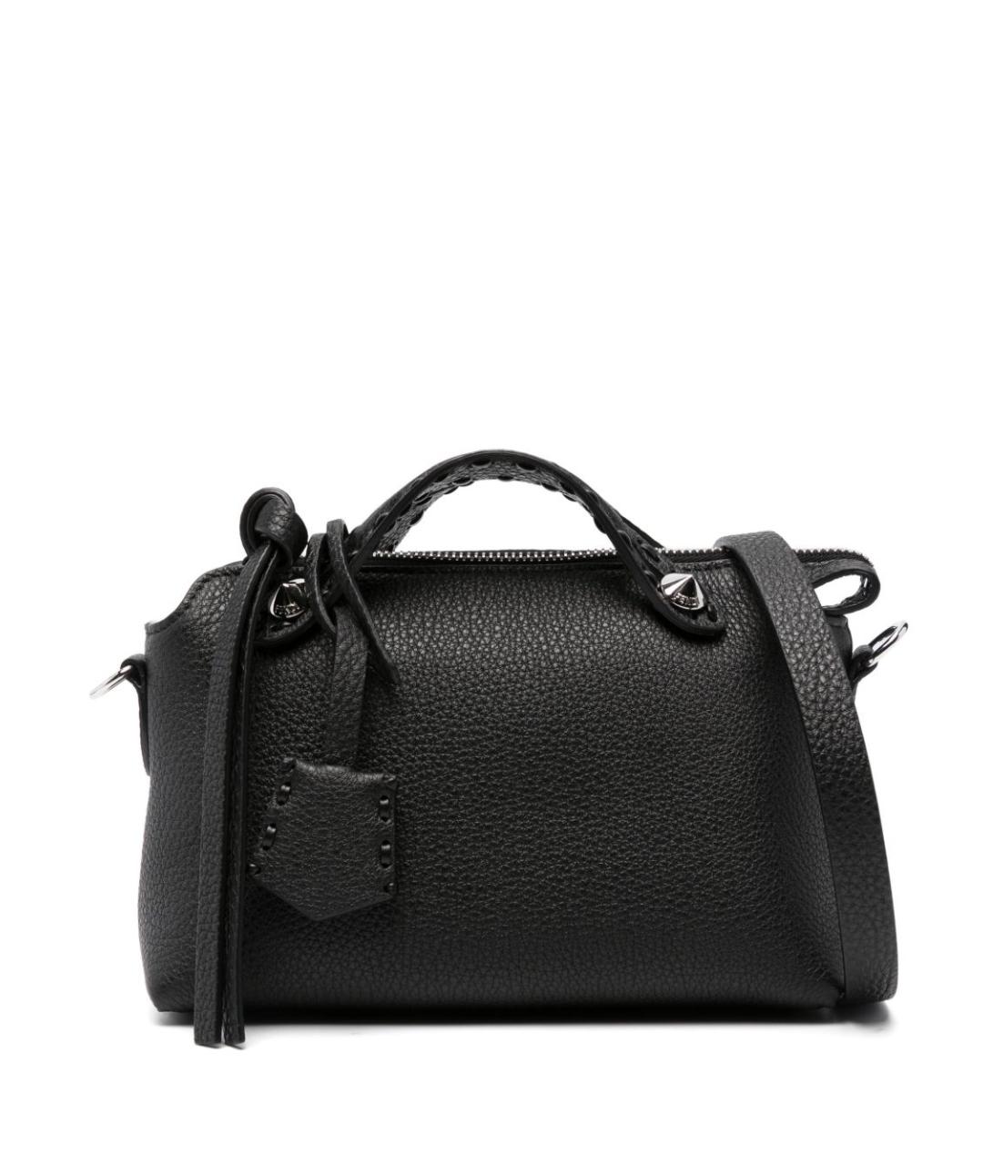 FENDI Черная кожаная сумка через плечо, фото 1